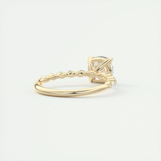 2 CT Cushion Solitaire CVD F/VS1 Diamond Engagement Ring 10