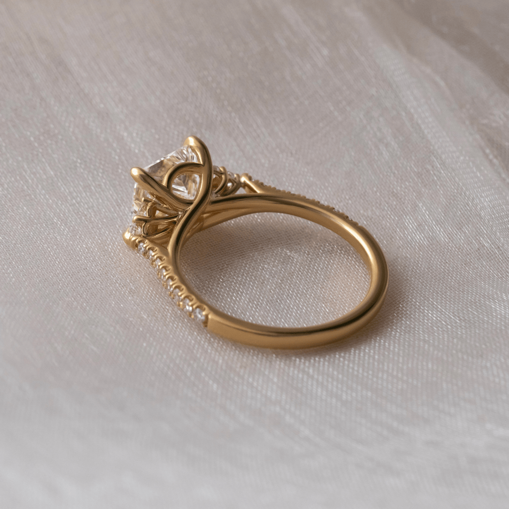 Cluster & Pave-Princess Lab Grown Diamond Engagement Ring