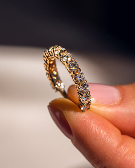 2.4 CT Round Semi Eternity Lab Grown Diamond Wedding Band