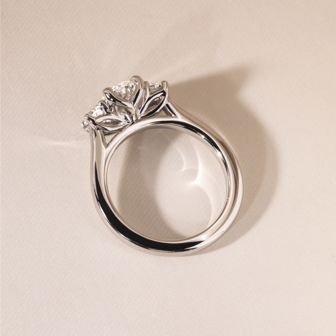 Three Stone-Oval Lab Grown Diamond Engagement Ring