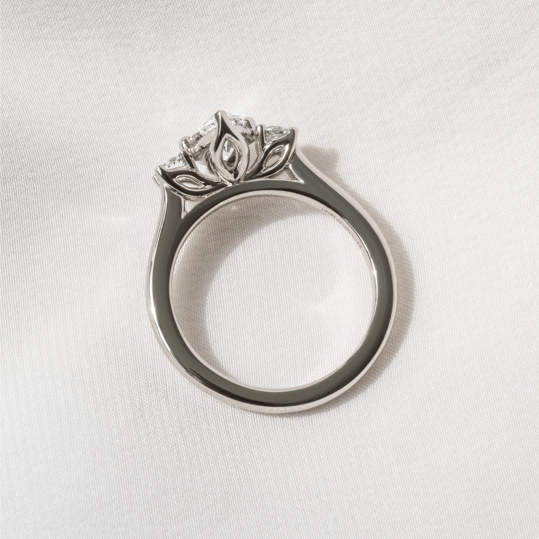 Three Stone-Marquise Lab Grown Diamond Engagement Ring
