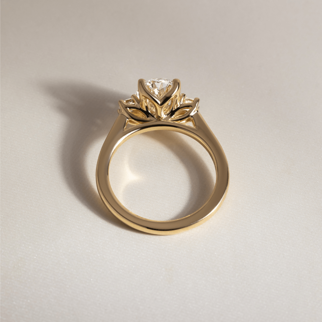 Three Stone-Oval Lab Grown Diamond Engagement Ring