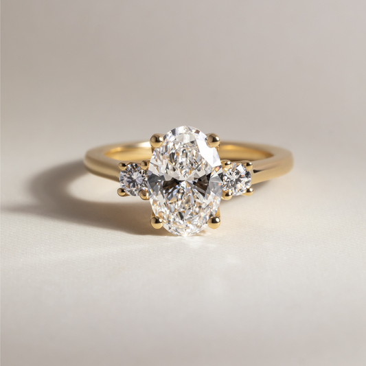 Solitaire-Oval Lab Grown Diamond Engagement Ring