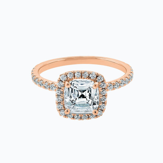 1.5 CT Asscher-Cut Lab-Grown Diamond Halo & Pave Engagement Ring 2