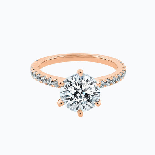 2.0 CT Round Lab-Grown Diamond Hidden Halo Pave Engagement Ring 2