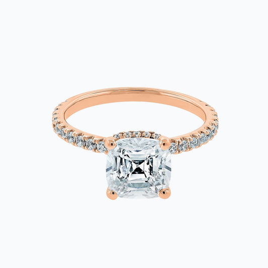 2.0 CT Asscher Lab-Grown Diamond Ring With Hidden Halo & Pave Elegance 2