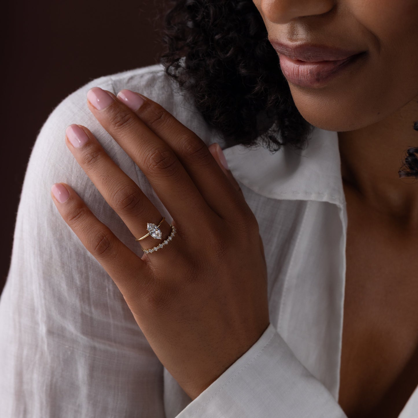 Solitaire-Marquise Lab Grown Diamond Engagement Ring