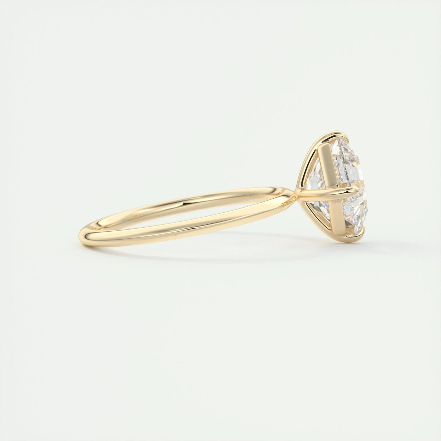 2 CT Asscher Solitaire CVD F/VS1 Diamond Engagement Ring 9