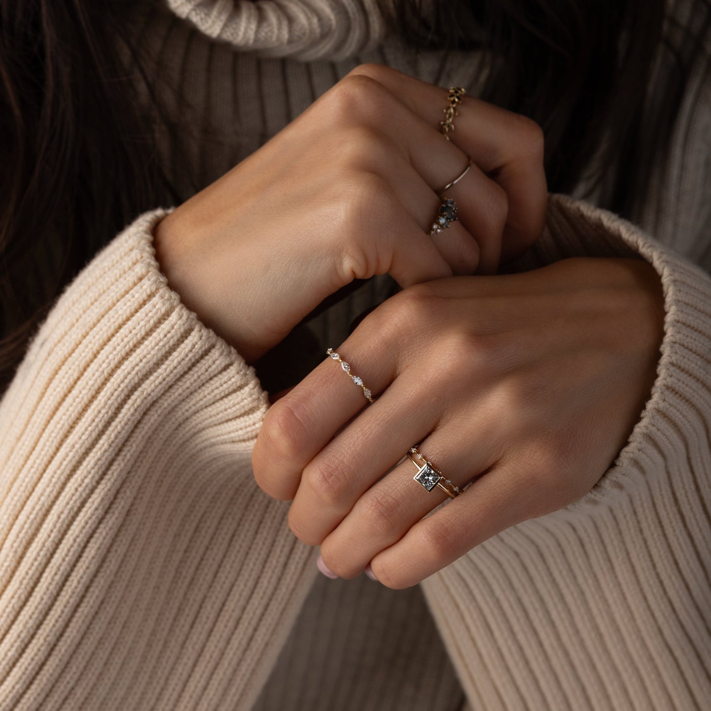 Bezel-Princess Lab Grown Diamond Engagement Ring