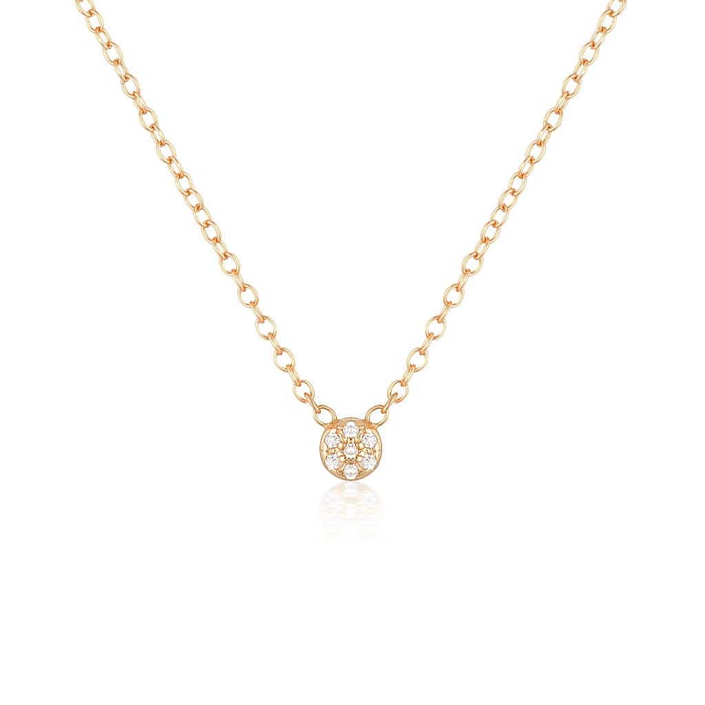 Elegant 0.2TCW Round Lab-Grown Diamond Pendant Necklace 15