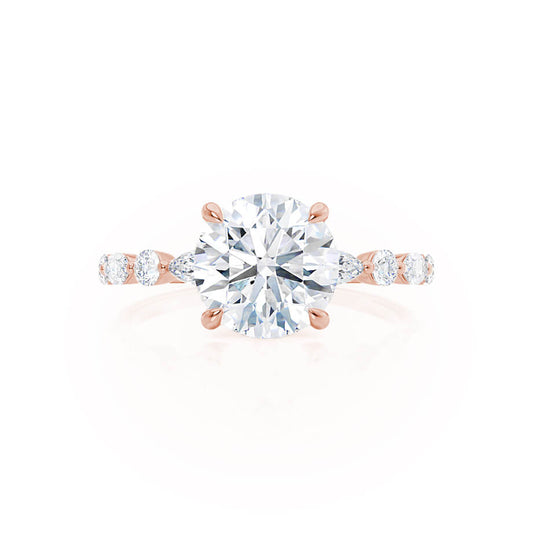 1.0 CT Round Lab-Grown Diamond Pave Engagement Ring 2