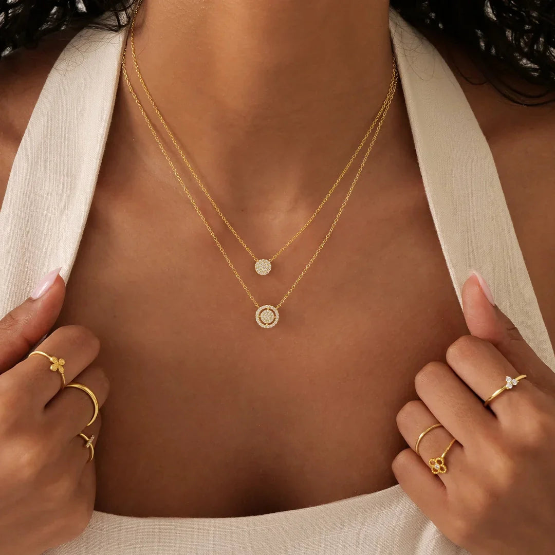 Elegant 0.3TCW Round Lab-Grown Diamond Pave Necklace 10