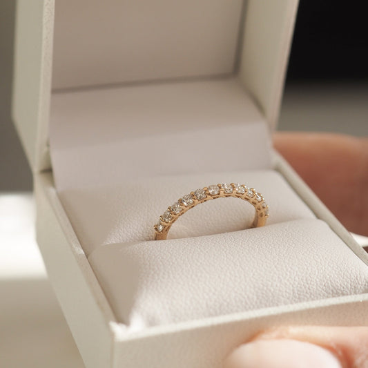 Radiant 0.50 TCW Lab Grown Diamond Half Eternity Band 2