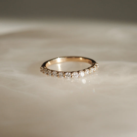 Radiant 0.50 TCW Lab Grown Diamond Half Eternity Band 1