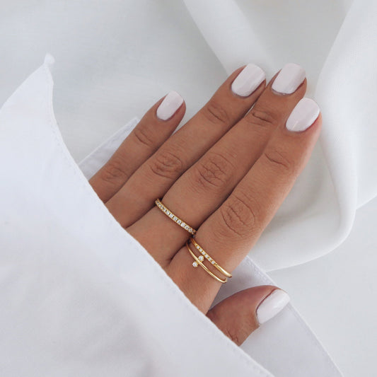 Eternal Gold Round Lab-Grown Diamond 0.10 TCW Wedding Band 2