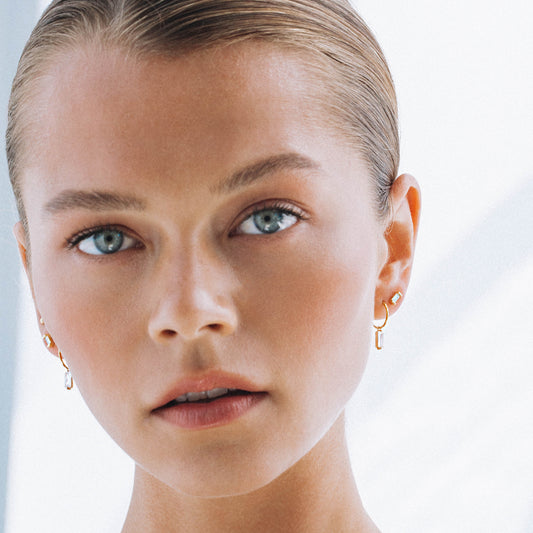 Radiant 0.02 TCW Lab-Grown Diamond Hoop Earrings 2