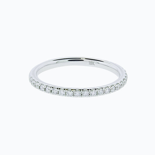 Elegant 0.32 TCW Round Lab-Grown Diamond Half Eternity Band 1
