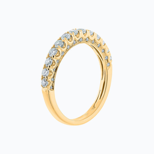 18K Gold 0.30 TCW Round Lab-Grown Diamond Half Eternity Band 2