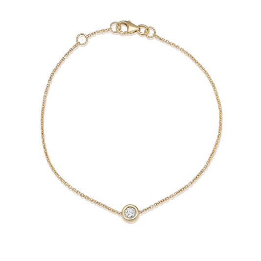 Solitaire Bezel-1.0 CT Oval Lab Grown Diamond Bracelets