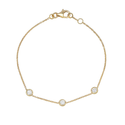 Solitaire Bezel-1.0 CT Oval Lab Grown Diamond Bracelets