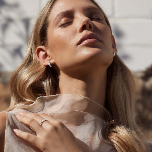 Elegant 0.2 TCW Baguette Lab-Grown Diamond Hoop Earrings 2