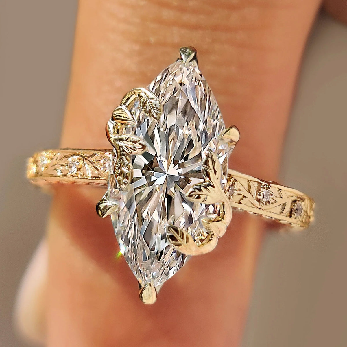 Solitaire Cathedral- 1.8 CT Cushion Lab Grown Diamond Wedding Band