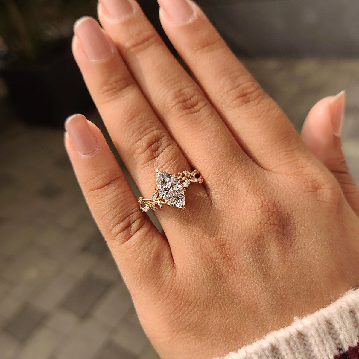 Solitaire Cathedral- 1.8 CT Cushion Lab Grown Diamond Wedding Band
