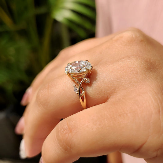 Solitaire Cathedral- 1.8 CT Cushion Lab Grown Diamond Wedding Band