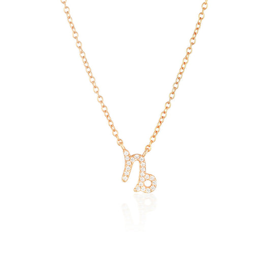 0.20 Carat Round Lab-Grown Diamond Capricorn Zodiac Pendant Necklace 2