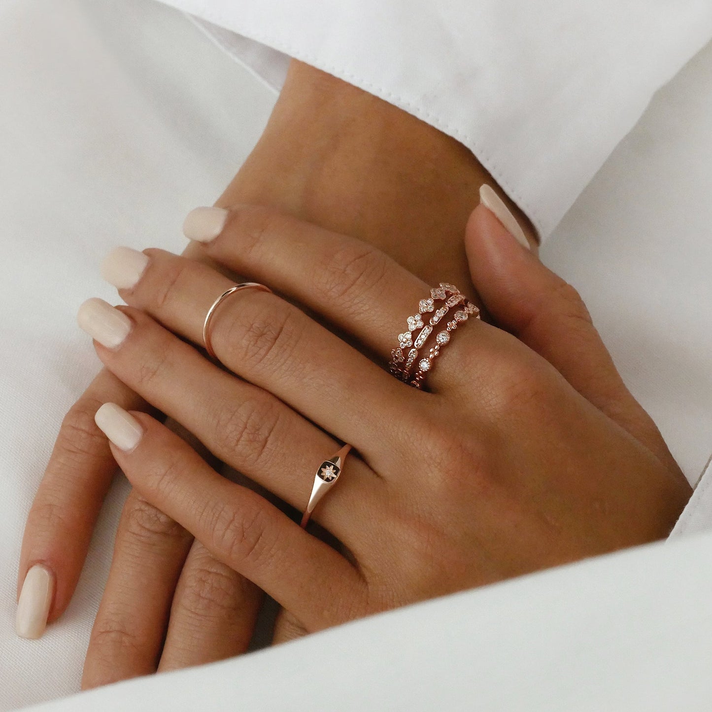 Radiant 0.20 TCW Round Lab-Grown Diamond Floral Eternity Band 12