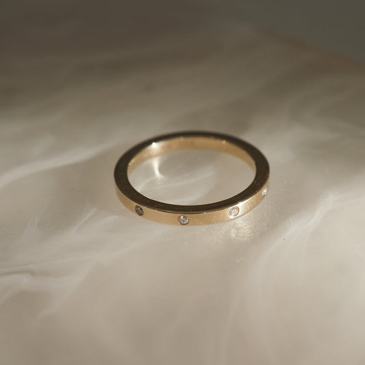 0.50 TCW Round Classic Flush Lab Grown Diamond Wedding Band in Gold 2