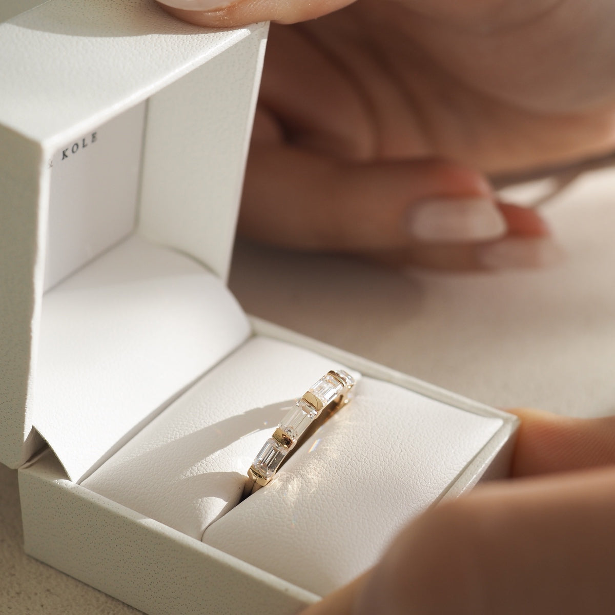 Radiant 0.50 TCW Emerald-Cut Lab-Grown Diamond Half Eternity Band 4