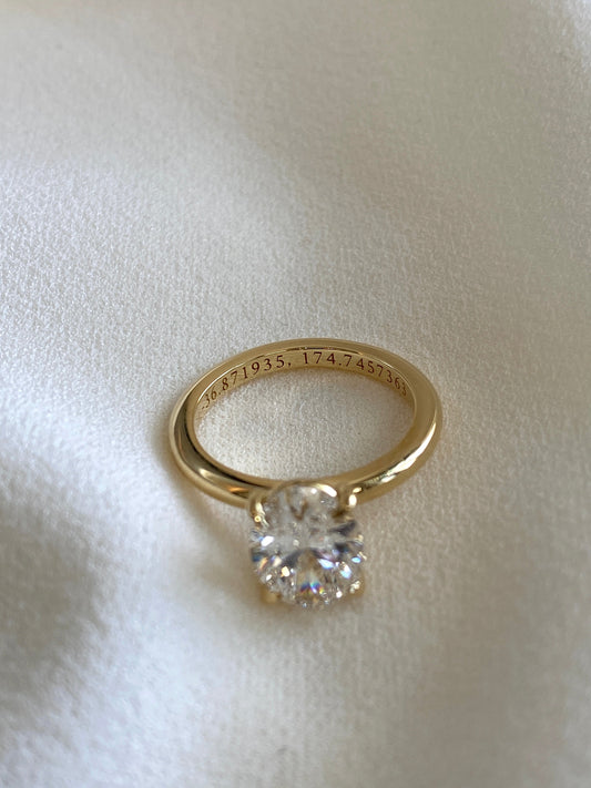 Solitaire-Oval Lab Grown Diamond Engagement Ring