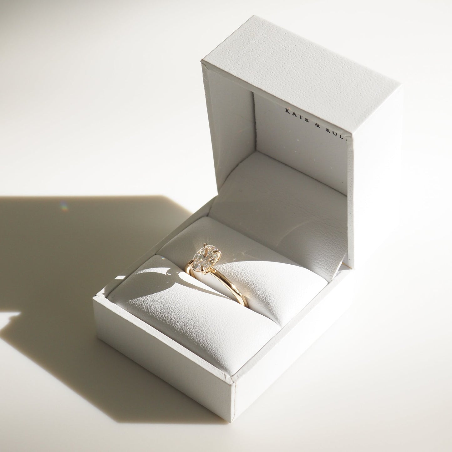 1.0 CT Oval Lab Grown Diamond Solitaire Engagement Ring in Gold 5