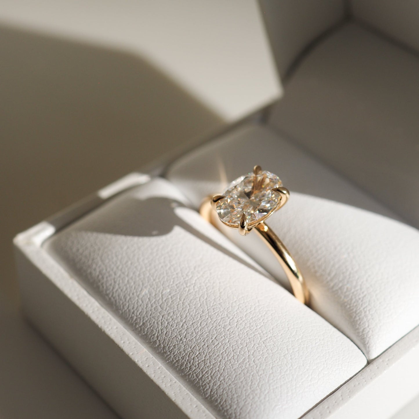 1.30 CT Oval Lab Grown Diamond Solitaire Engagement Ring 4