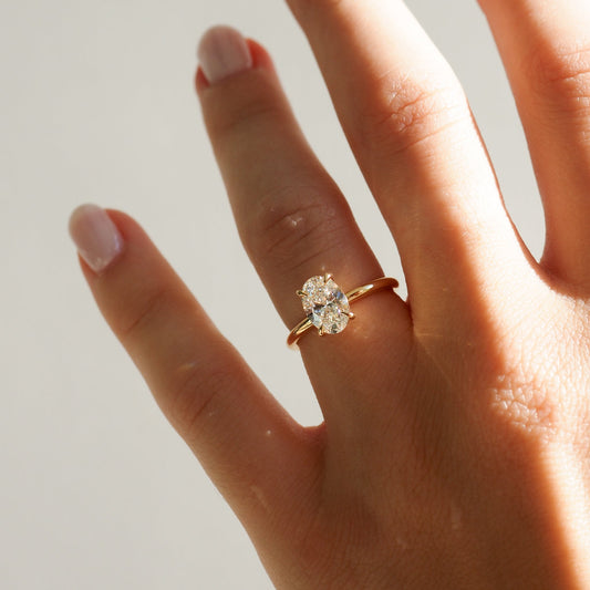 1.30 CT Oval Lab Grown Diamond Solitaire Engagement Ring 2