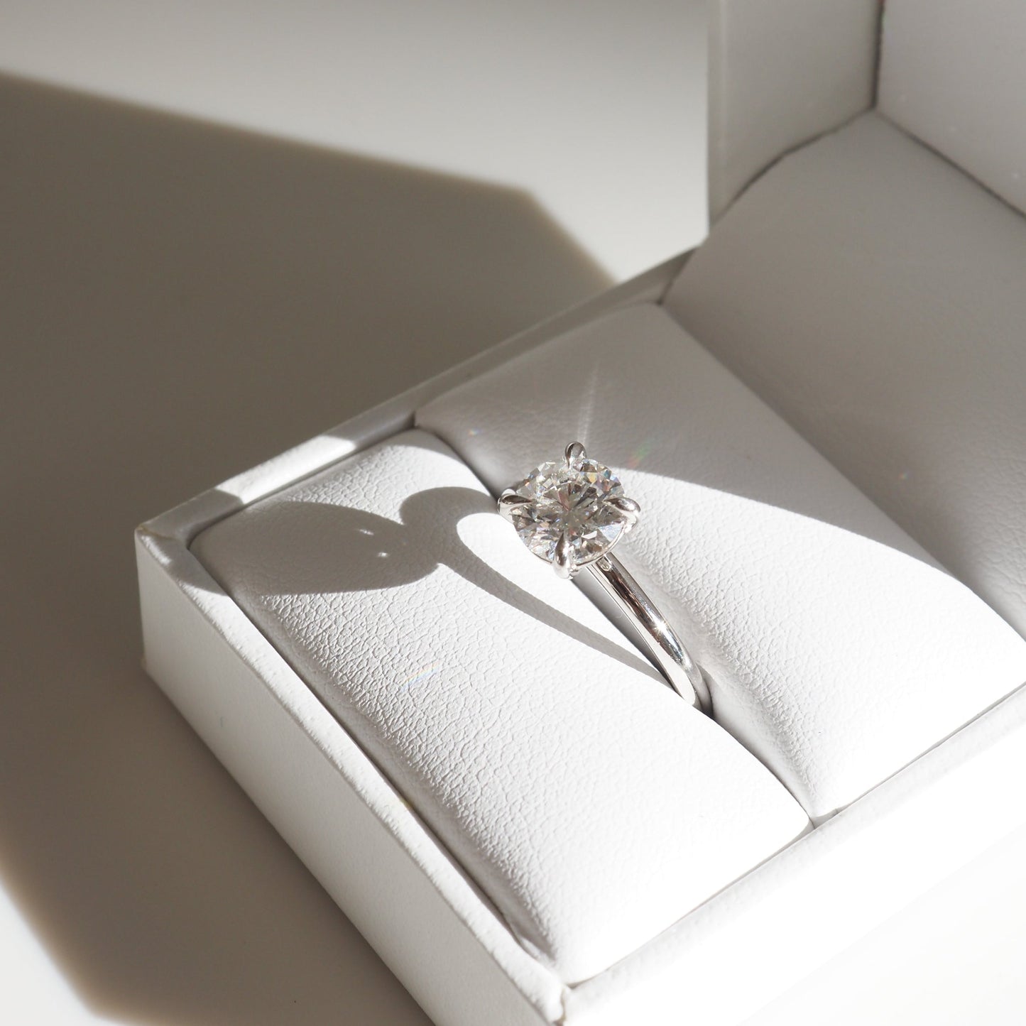 1.30 CT Round Lab Grown Diamond Solitaire Engagement Ring 4