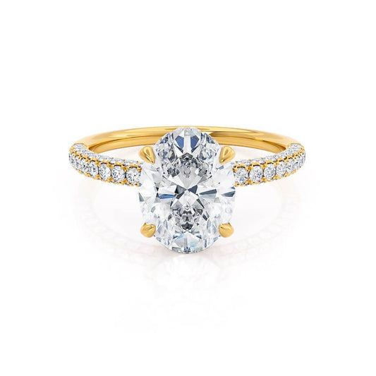 Exquisite 1.20 CT Oval Lab-Grown Diamond Hidden Halo Engagement Ring 1