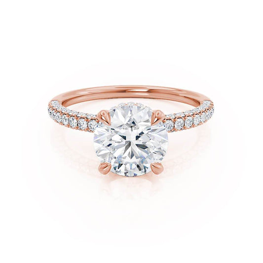 1.50 CT Round Lab-Grown Diamond Hidden Halo Engagement Ring 2