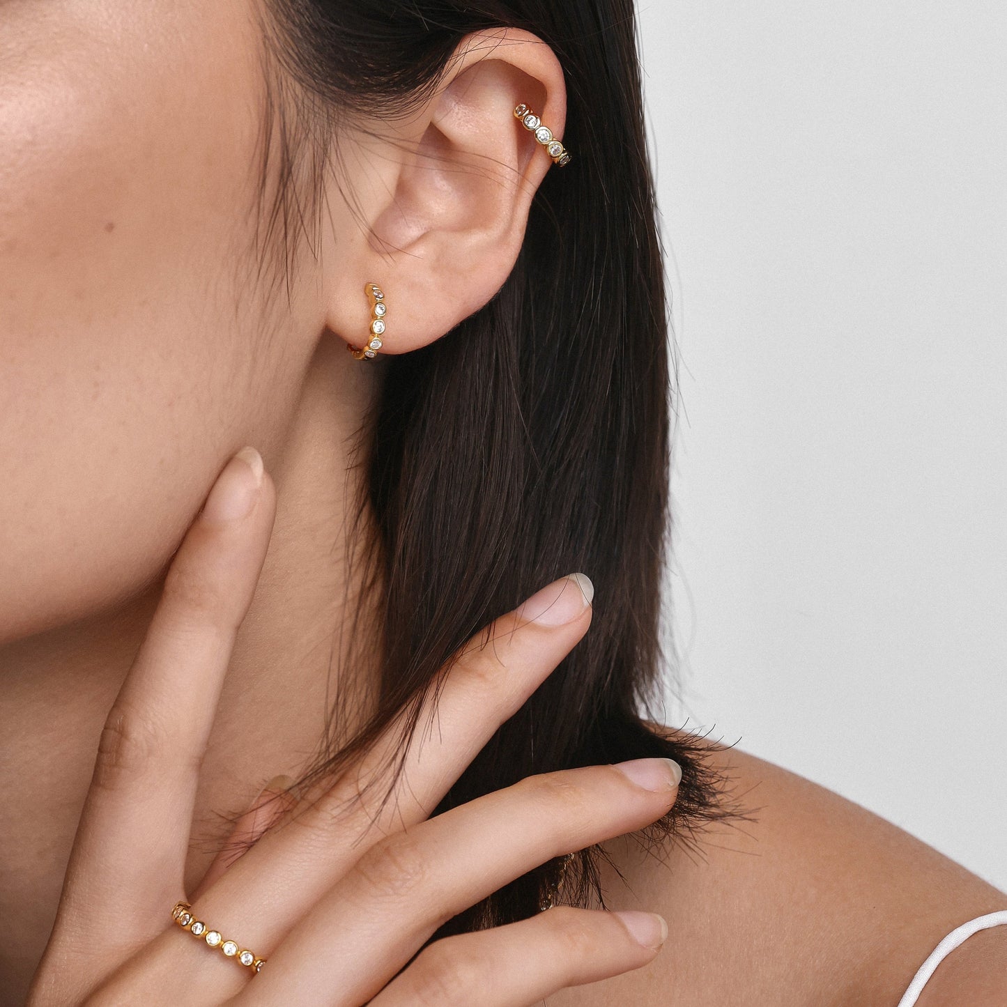 0.50 TCW Round Lab Grown Diamond Eternity Gold Wedding Band 8