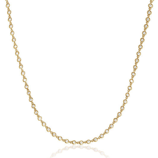 1 TCW Round Bezel Multi Stone Necklace 1