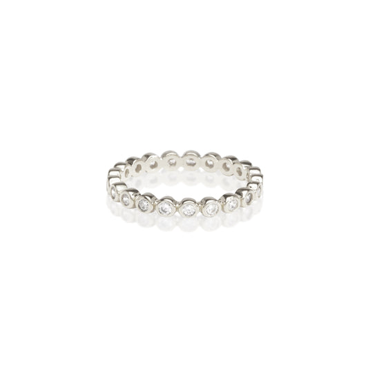 0.50 TCW Round Diamond Bubble Eternity Wedding Band 1
