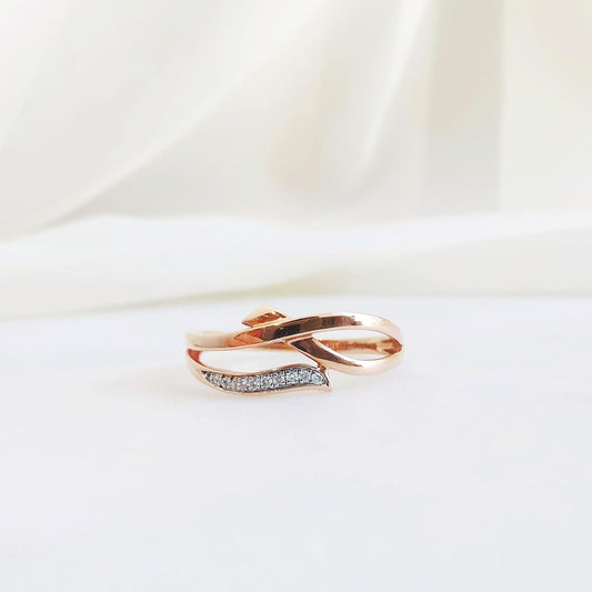 0.03 TCW Round Lab-Grown Diamond Criss Cross Pave Wedding Band 1