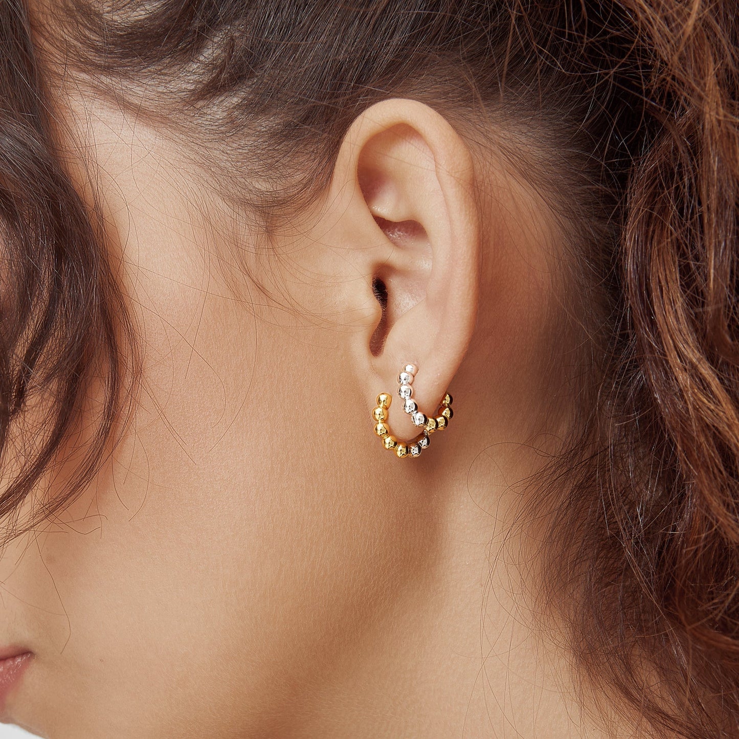 Two Tone Hoop Earrings 6