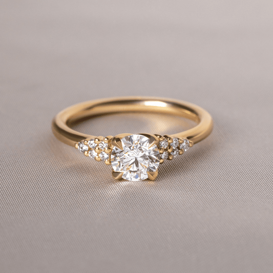 Cluster-Round Lab Grown Diamond Engagement Ring