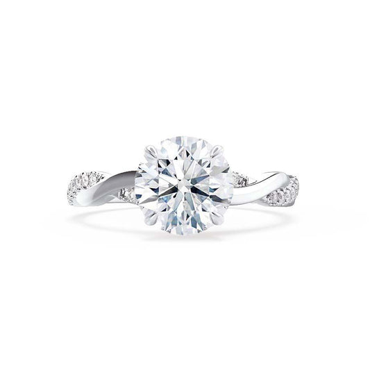0.75 CT Round Lab-Grown Diamond Twisted Elegance Engagement Ring 2