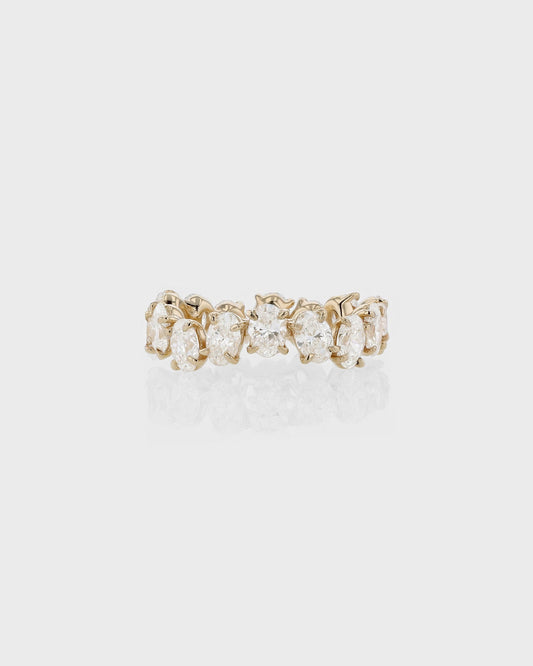 0.60 TCW Oval  Lab Grown Diamond Full Eternity Wedding Band 1