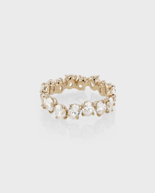 0.60 TCW Oval  Lab Grown Diamond Full Eternity Wedding Band 2