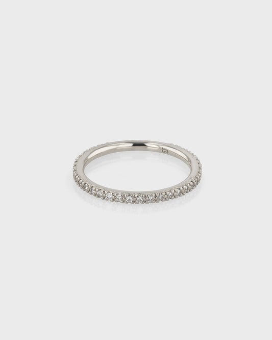 0.50 TCW Round Lab Grown Diamond Half Open Wedding Band 1