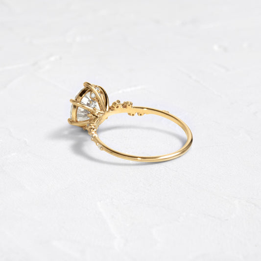 Cluster-Round Lab Grown Diamond Engagement Ring